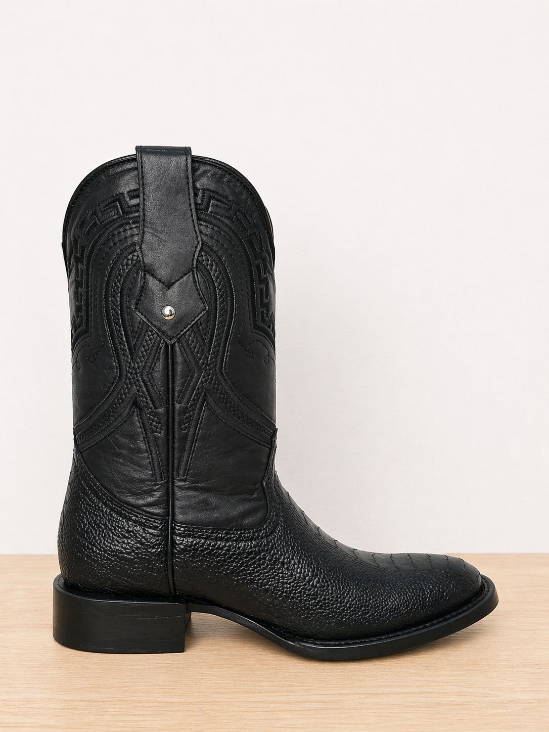 Botas Oval Pata de Avestruz negra