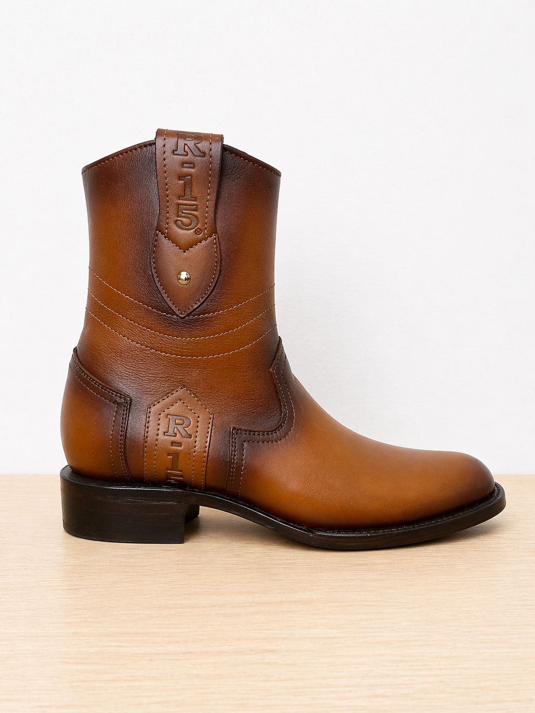 Botas Oval Napa - Miel sombreado