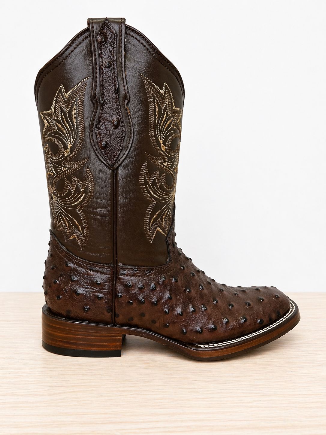 Botas Joven Avestruz - Café