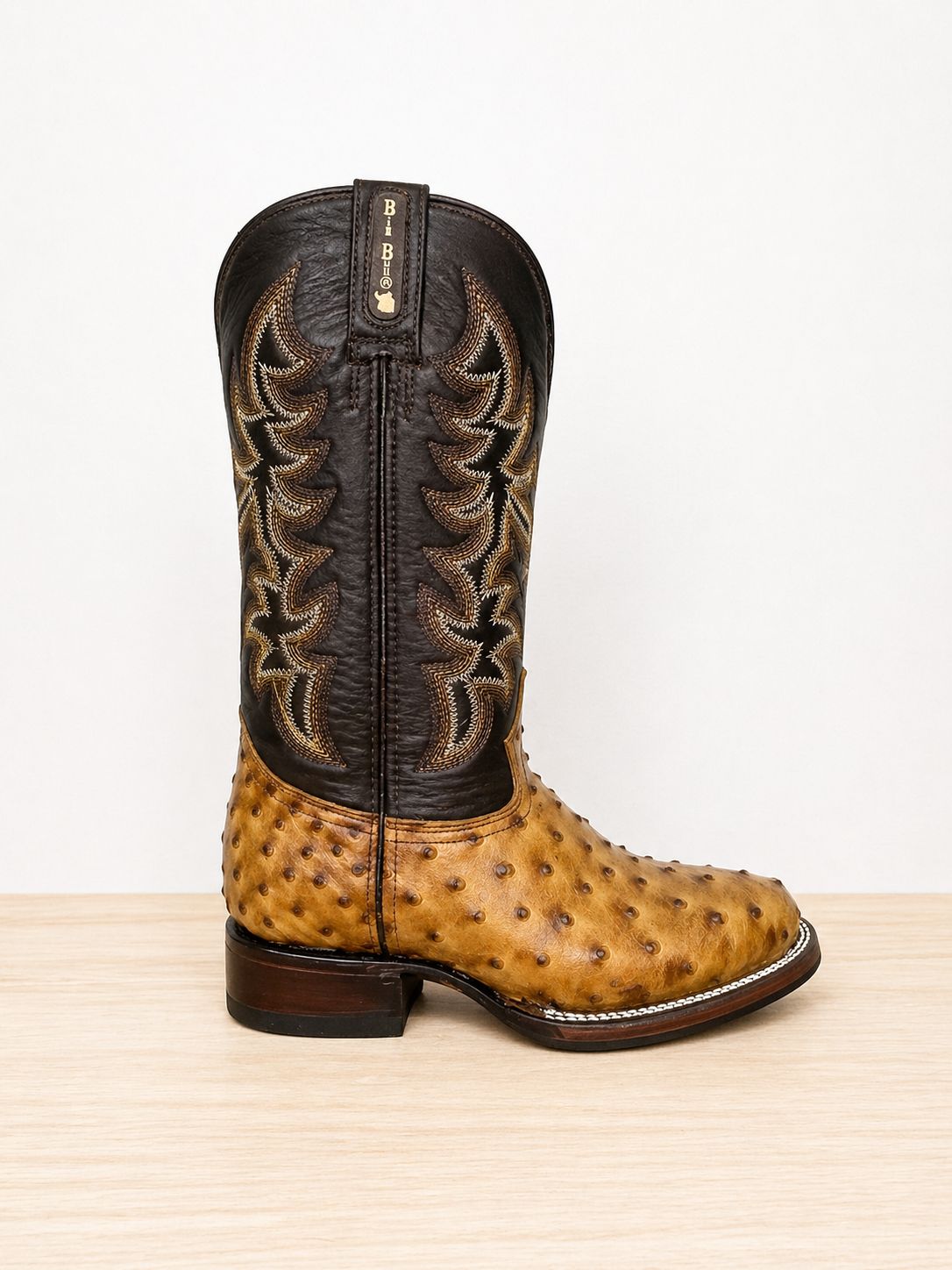 Botas Avestruz Africana Mantequilla Ítalo - Café
