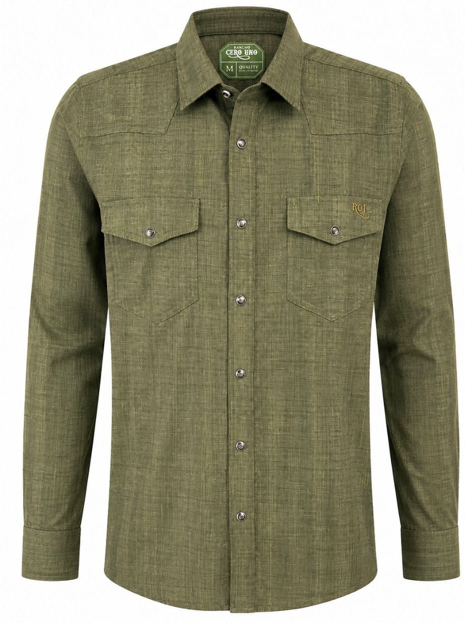 Camisa Caballero  -C215- Verde Olivo