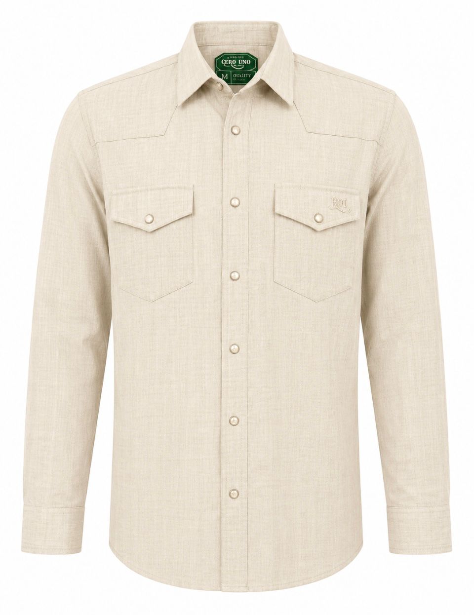 Camisa Caballero  -C214-  Beige
