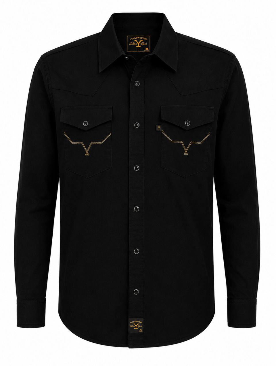 Camisa Caballero  -Y25SCY016- Negra/Dorado