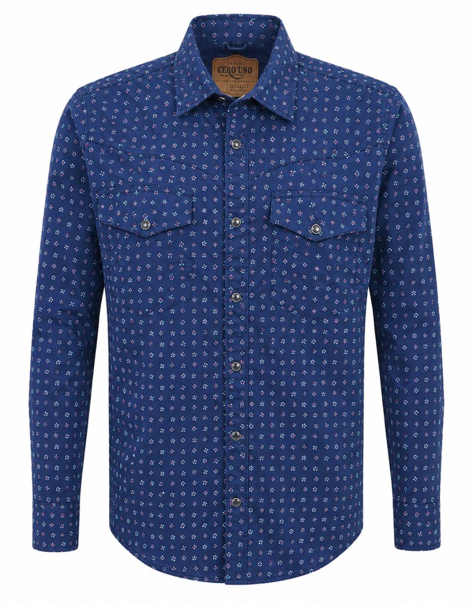 Camisa Caballero  -C128 Azul Marino