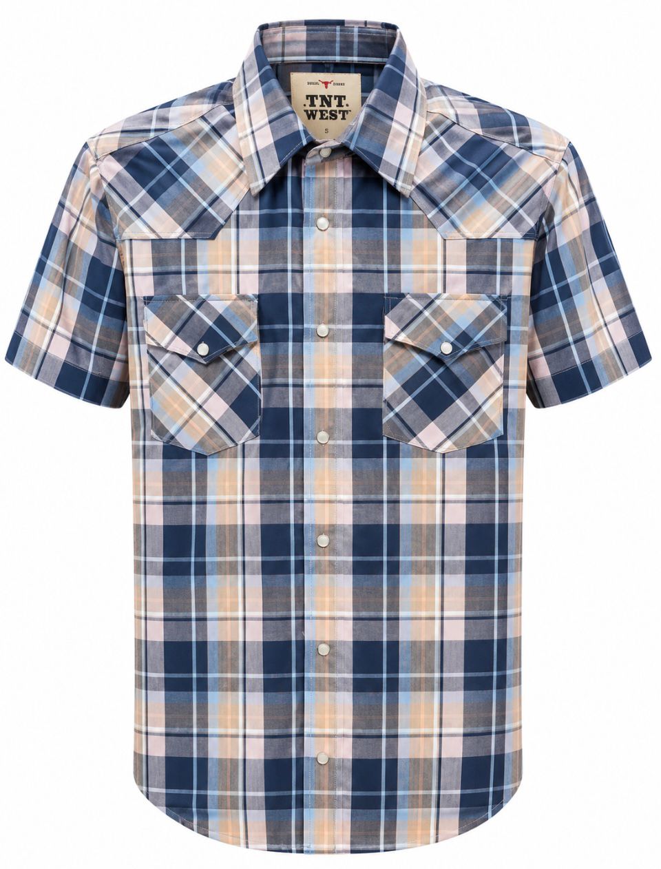 Camisa Caballero -CMC024 Az/Mel