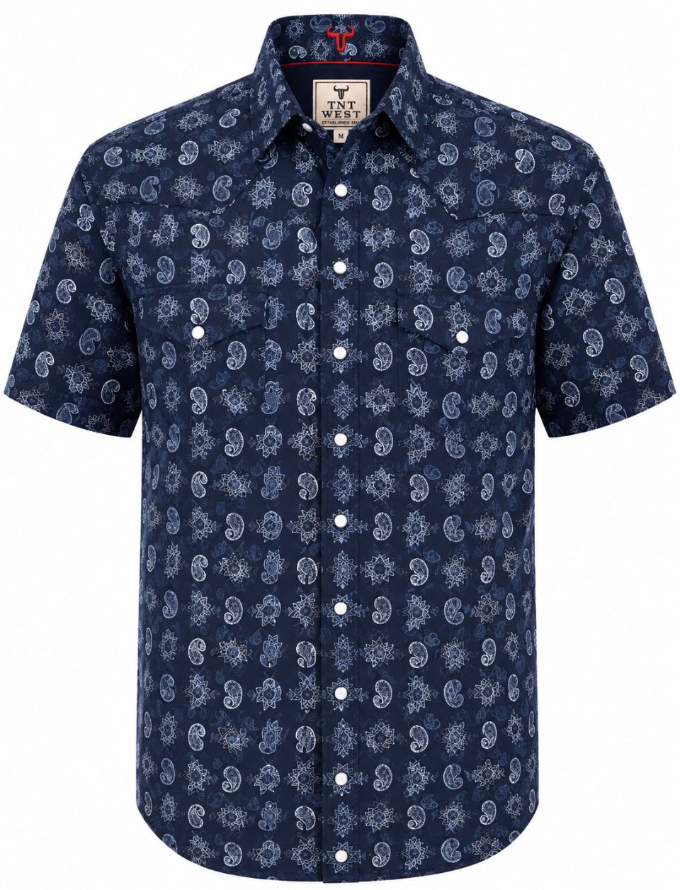 Camisa Caballero -CMC037 Az/Estampada