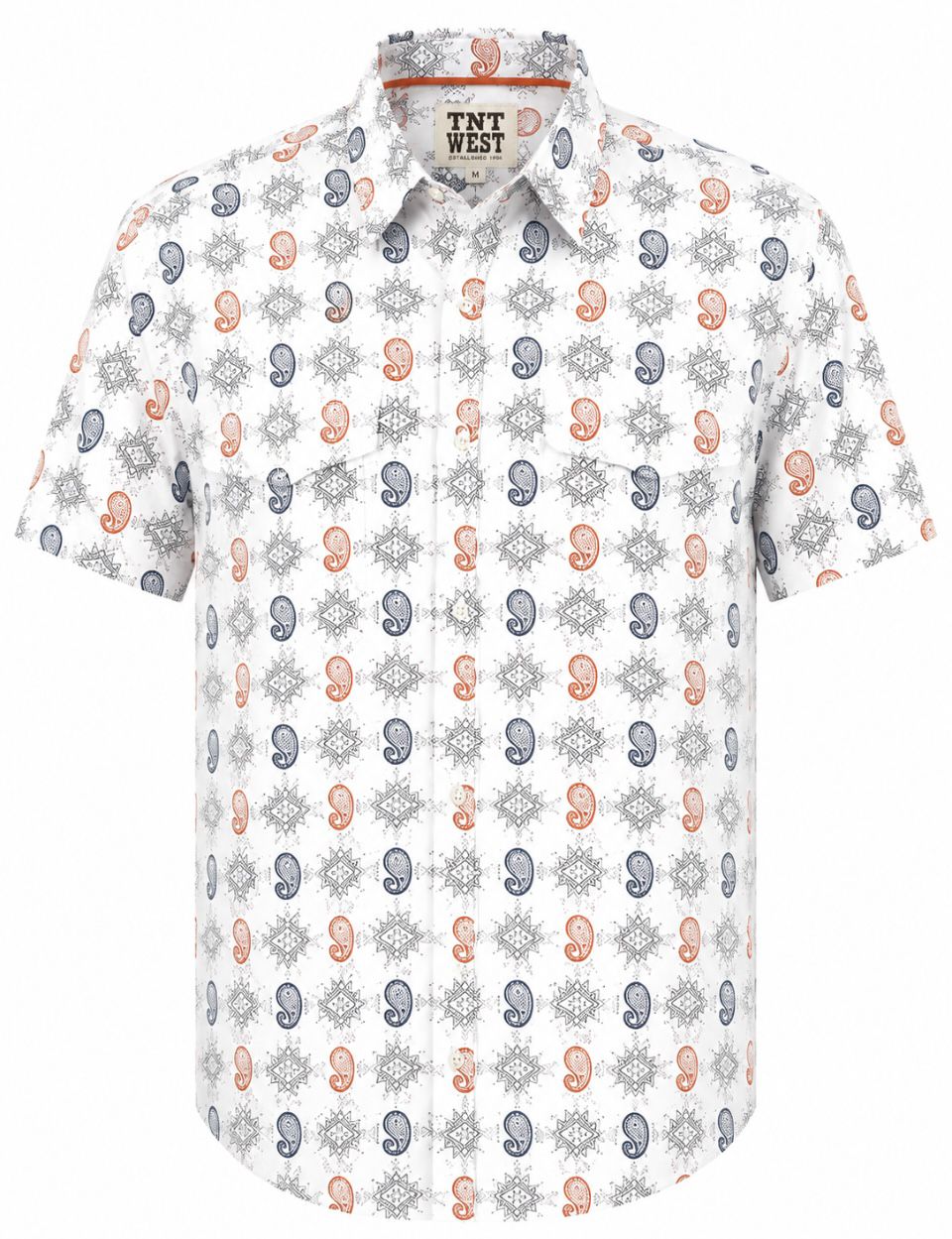 Camisa Caballero -CMC036 Bco/Estampada