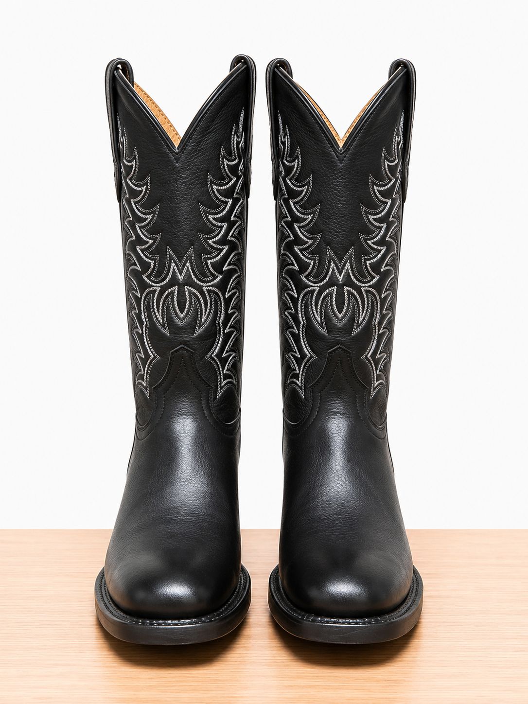 Botas Oval -4245 Tacòn Americano Volado Negro