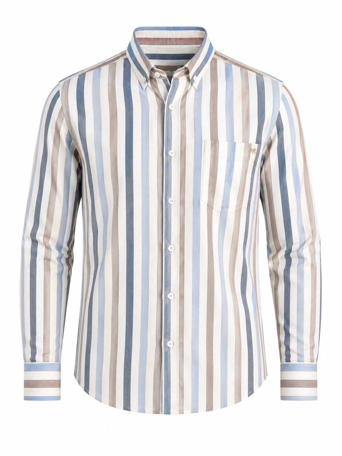 Camisa Caballero -C243 Rayas Beige