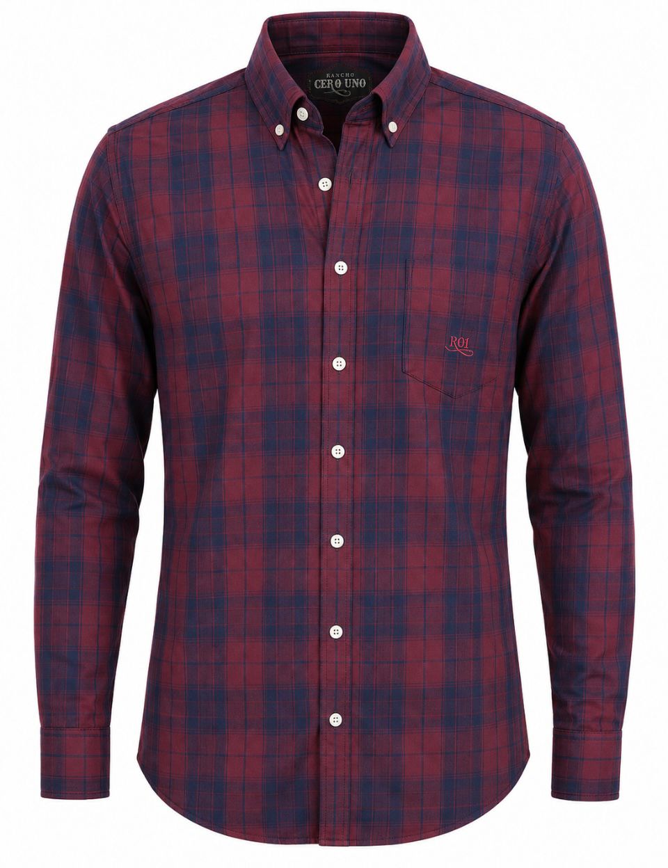 Camisa Caballero -C251 Vino Azul